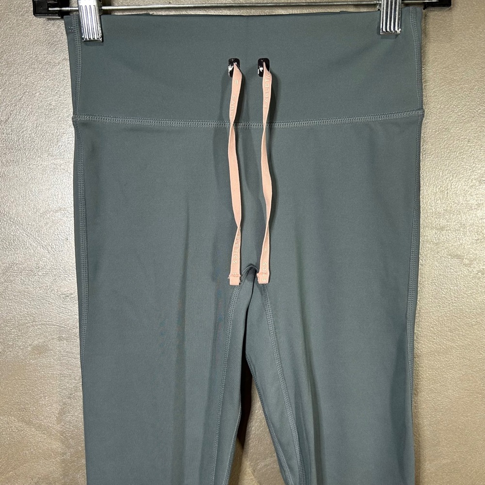 Fabletics Womens Small Gray‎ High Waisted Workout Leggings Drawstring Activewear - Picture 2 of 16